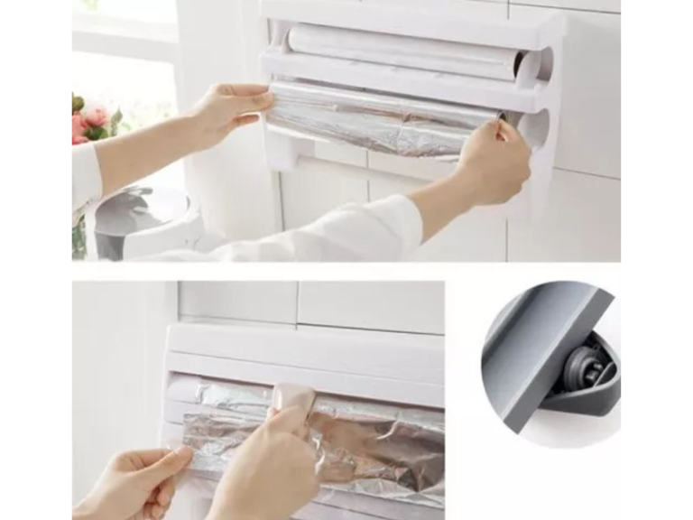 Dispensador Multifuncional Triple Cocina Film Papel Importclick