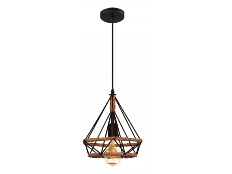 Lámparas Colgante Vintage Industrial Cuerda Cáñamo Importclick
