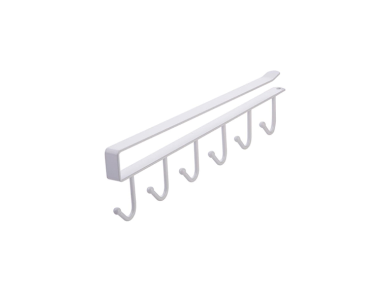 Colgador Organizador Soporte Tazas Utensilios Cocina Metal Blanco Importclick
