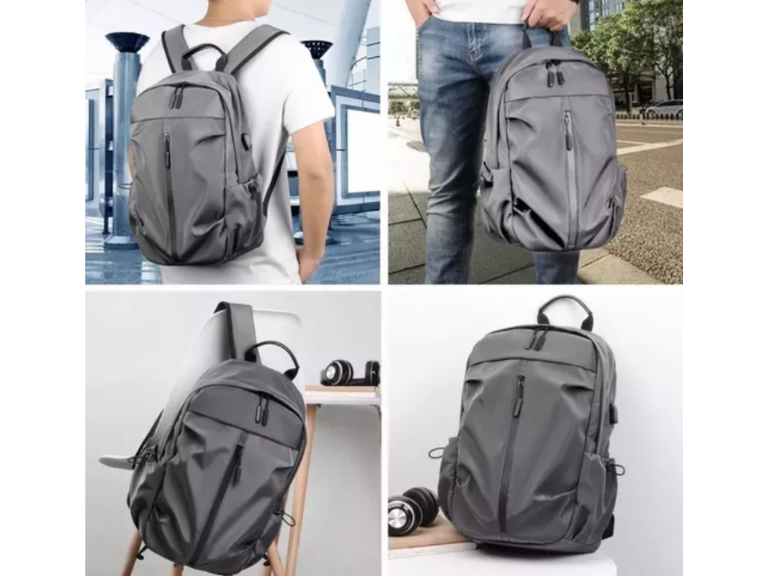 Mochila Impermeable Antirrobo Puerto USB 35 LT Gris Importclick