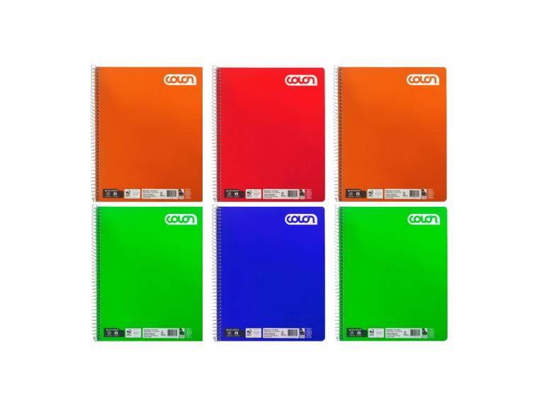 Pack de 6 cuadernos universitarios 100 hojas