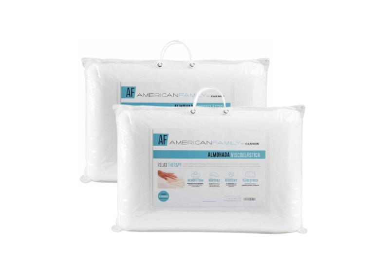 Pack 2 Almohadas Viscoelástica Memory Cannon 40x60 CM Importclick