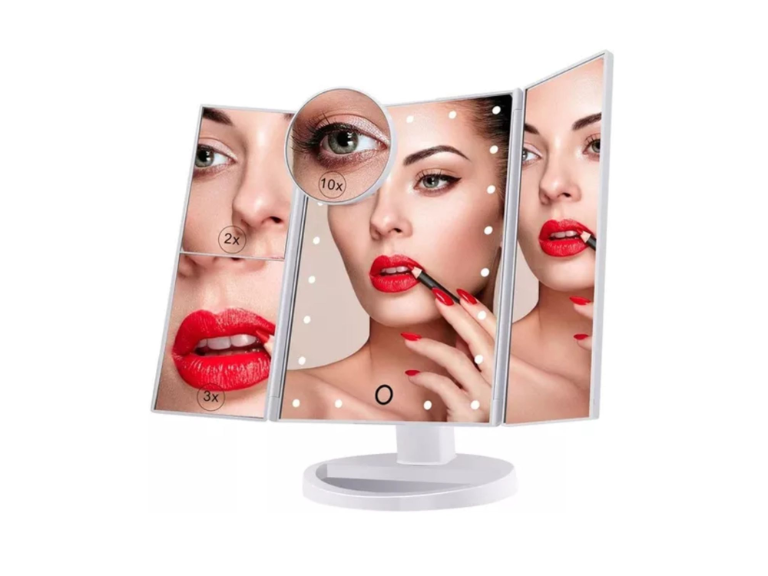 Espejo Maquillaje 22 Luces LED Aumento Giratorio Importclick