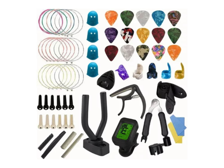 Kit 66 Accesorios Guitarra Acústica Cuerdas Importclick