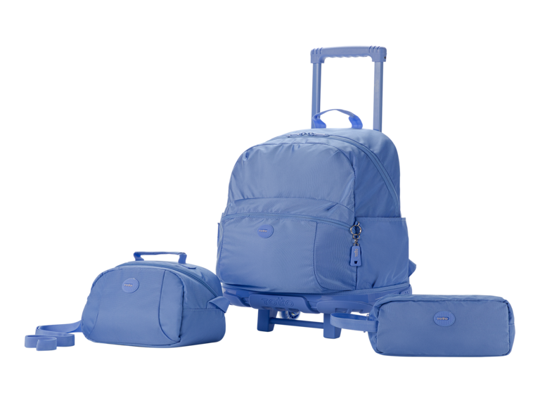 Kit Mochila con ruedas + Lonchera + Estuche