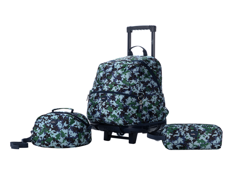 Kit Mochila con ruedas + Lonchera + Estuche