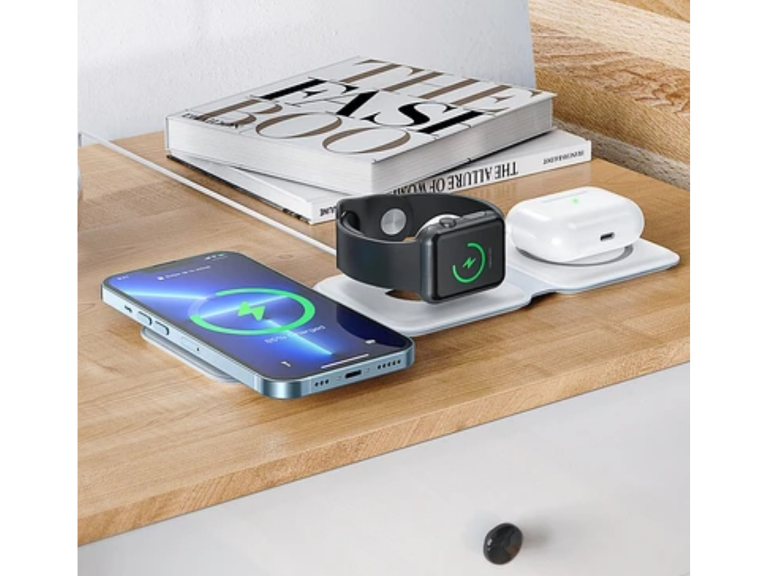 Cargador Inalámbrico 3 en 1 Reloj Celular Importclick