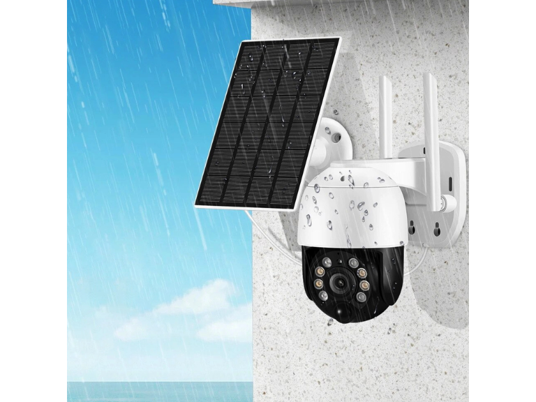 Cámara Seguridad Panel Solar IP WIFI FullHD Visión Nocturna Sensor Movimiento Importclick