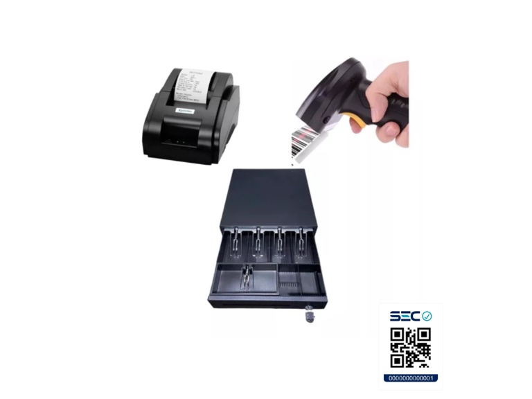 Gaveta Dinero + Impresora 58MM USB + Lector Código Barra Importclick