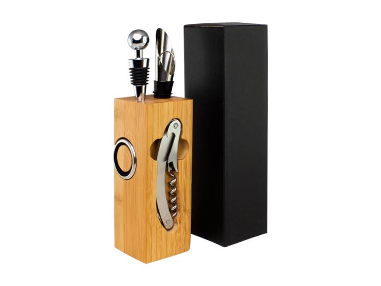 Set de Vino rectangular de Bamboo