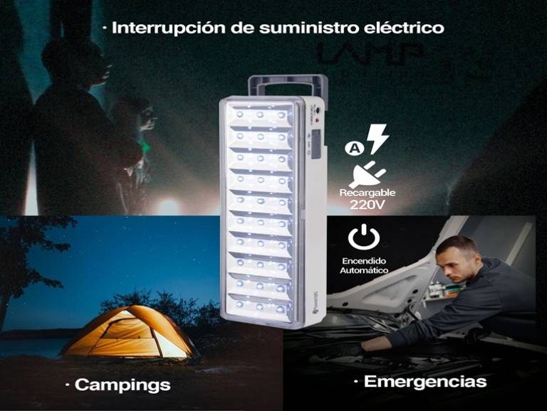 Lámpara de Emergencia 30 LED