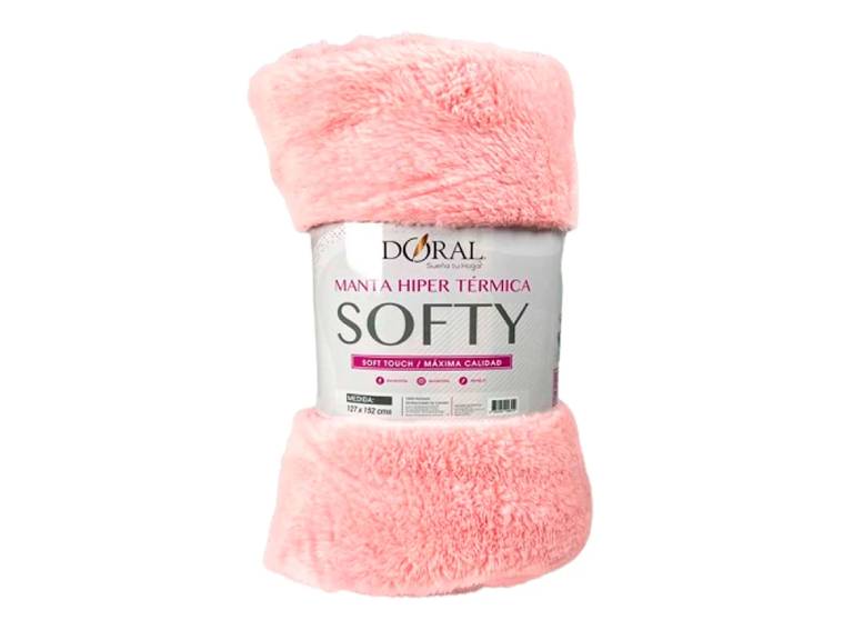 Manta Softy Lisa Doral Rosa