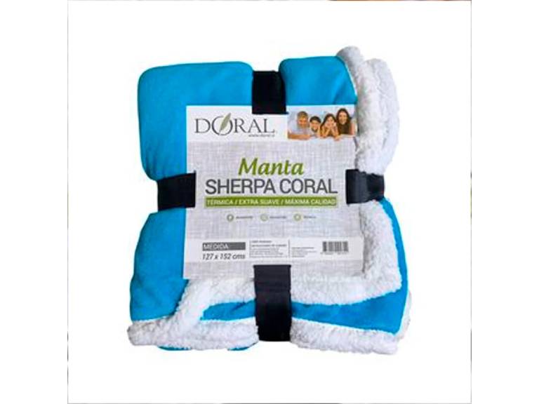 Manta Coral Sherpa 127X152 Calipso