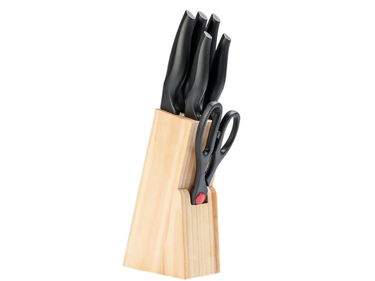 Brinox Set de 5 Cuchillos en acero inoxidable con Taco Cross