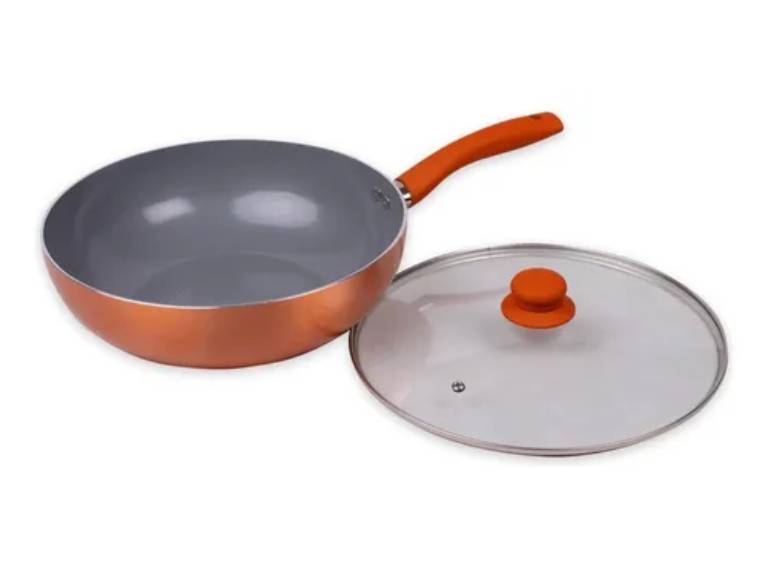 Wok Montecarlo Aluminio Metalizado 30 cm Cobre Doral