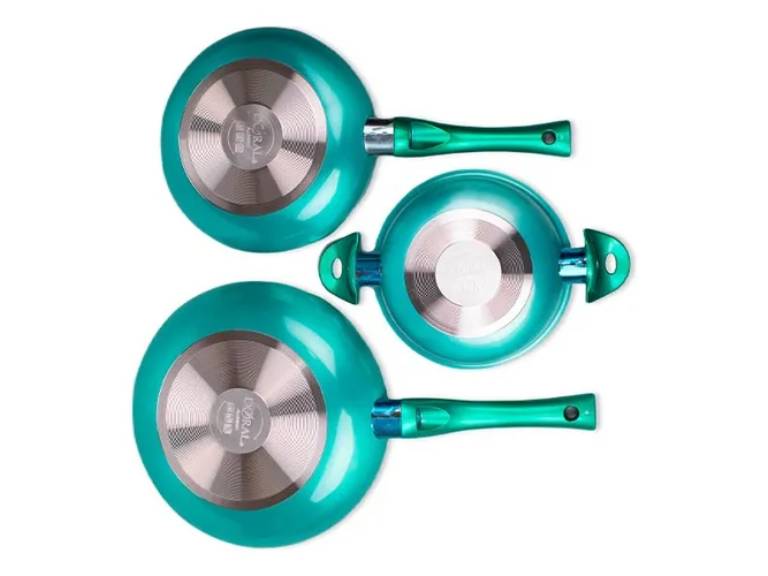 Set X3 Sartenes Palermo Antiadherente Verde Doral