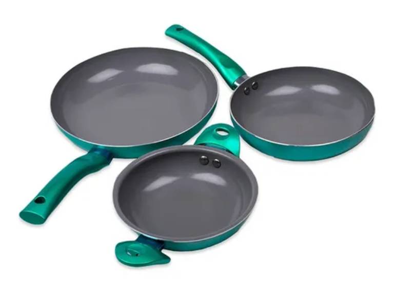 Set X3 Sartenes Palermo Antiadherente Verde Doral
