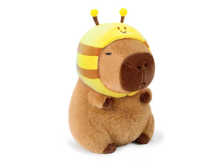 Peluche Capibara con Gorro de Abejita 35