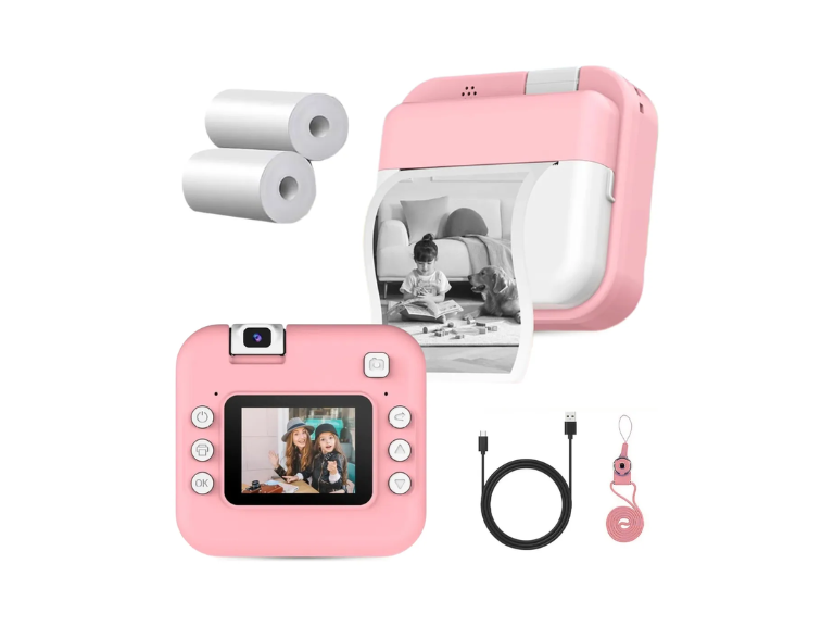Cámara Instantánea Infantil Rosa con Imp
