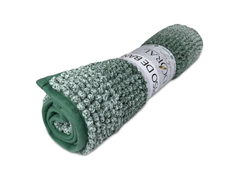 Alfombras de Baño Chenille 40×60 cm Verde Jaspeado
