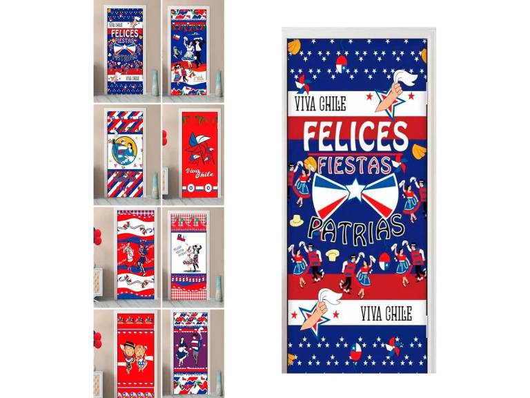 Funda Puerta 105×210 cm Fiestas Patrias varios diseños