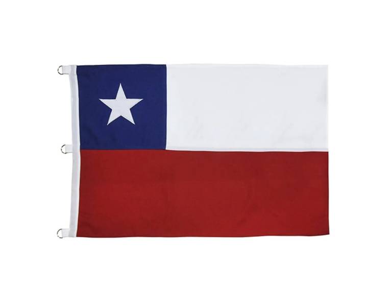 Bandera Chilena 200X300 cms con Estrella Bordada