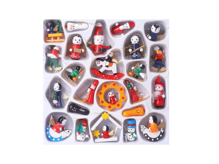 Set 24 Adornos Navideños para Árbol de Navidad
