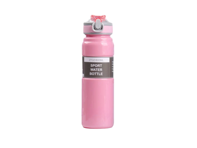 Botella de agua rosa 800 ml