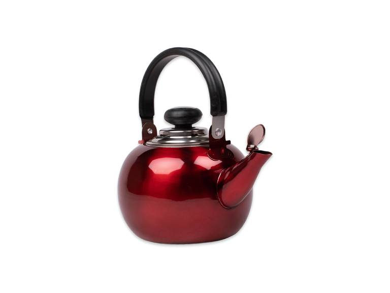 Tetera Diana de Acero Inoxidable Rojo Doral