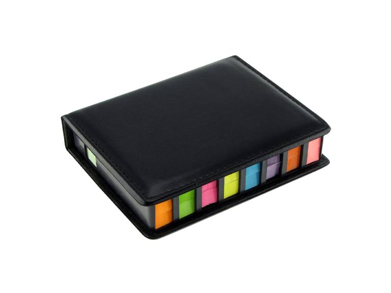 Set de Notas Adhesivas de PU Negro
