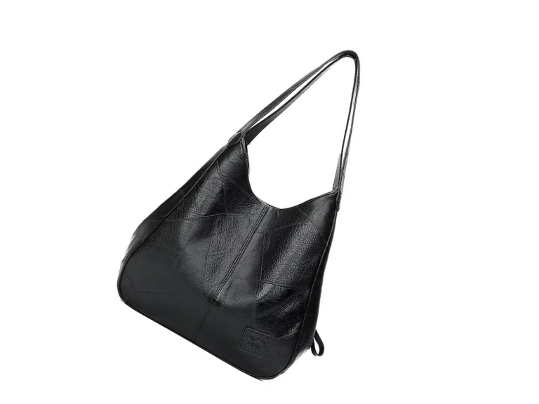 Cartera Bolso Negro Ecocuero 33x32x12 cm