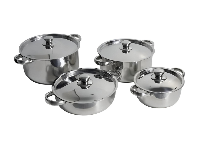 Juego Batería 8 Piezas Olla Cocina Acero inoxidable