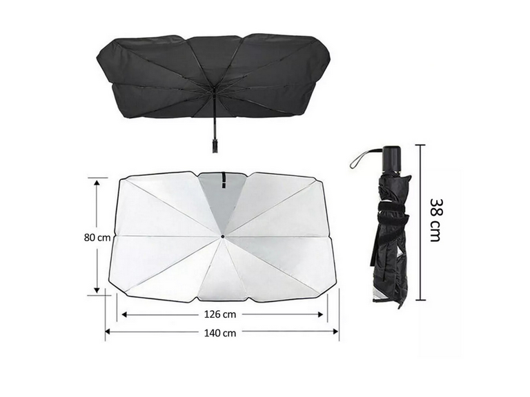Cubre Parabrisa Automóvil Parasol Quitasol 126x80 cm