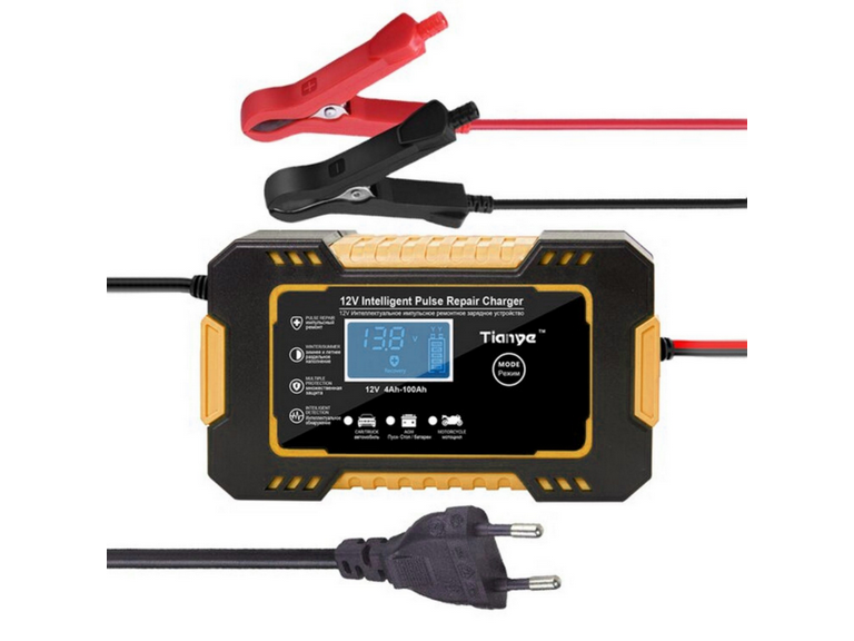 Cargador Batería Automóvil 6 AMP Monitor Carga Inteligente