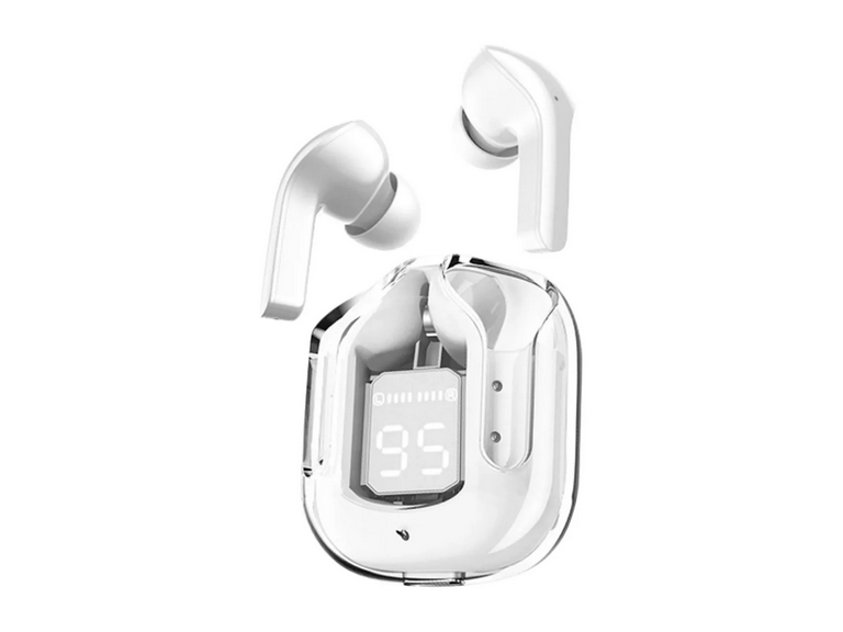 Audífonos Inalámbricos Bluetooth Pantalla Led 6 Watt Blanco