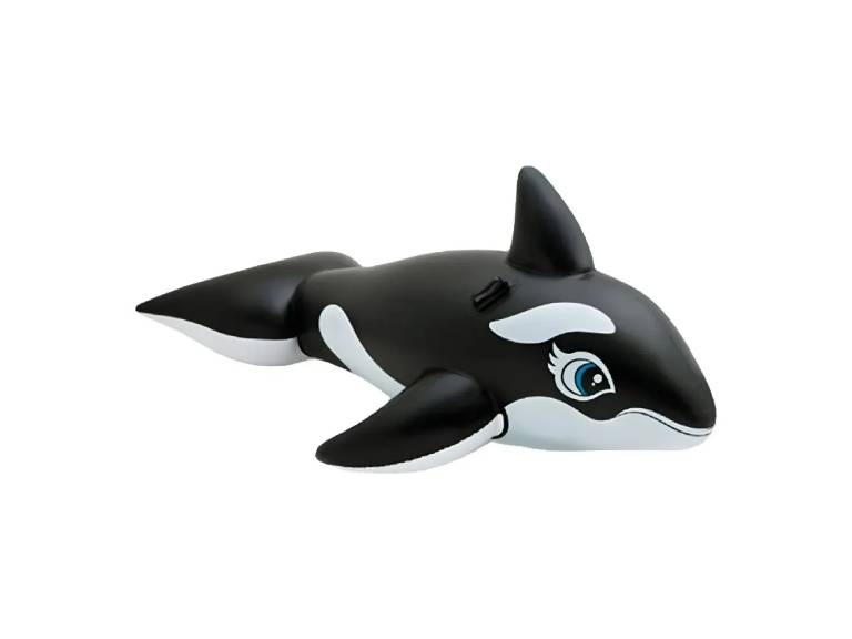Flotador inflable tipo Ballena 210 cm Negra