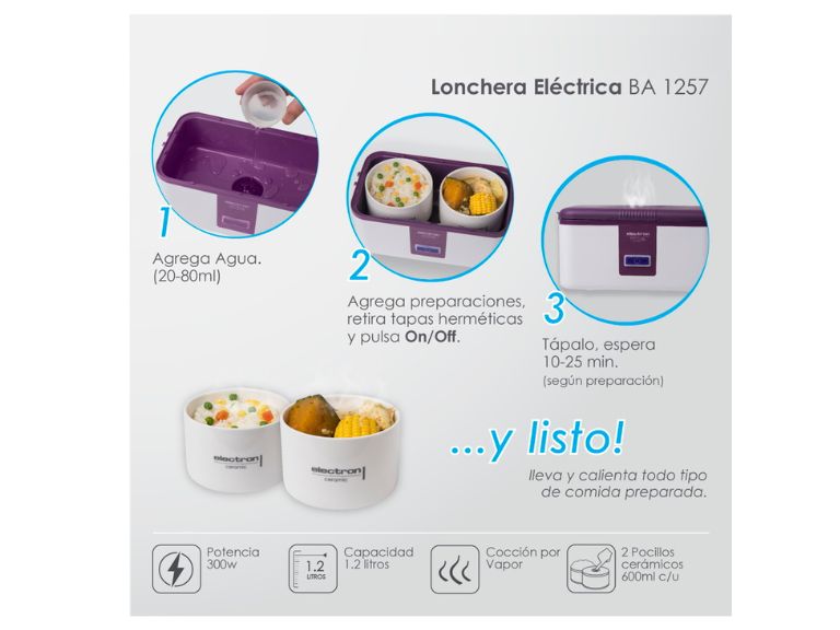 Lonchera Eléctrica Morada Electron