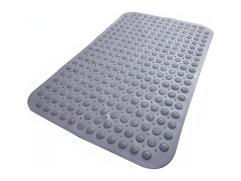Tapete Alfombra Goma Antideslizante Piso Ducha Baño Gris