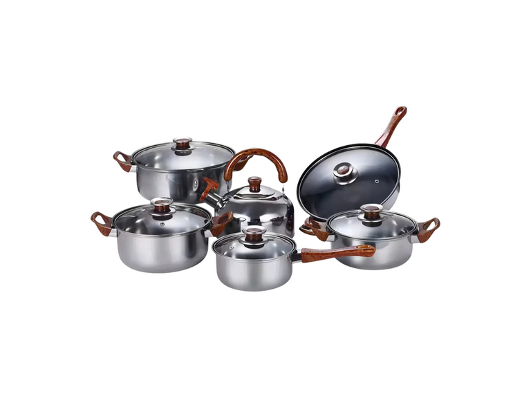 Juego Ollas Batería 12 Piezas Antiadherente