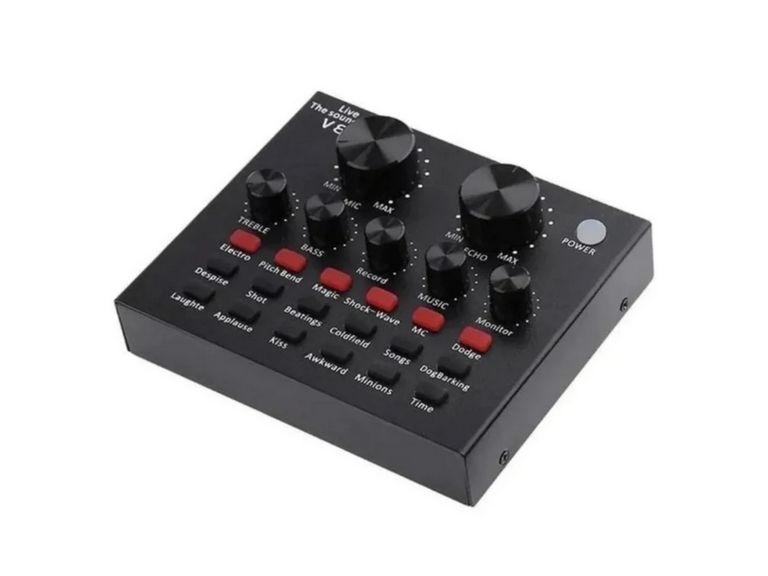 Tarjeta Sonido USB Mezclador Interfaz Audio Stream Bluetooth