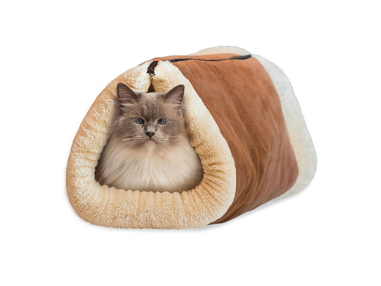 Cama Mascotas Túnel Gatos Lavable 2 En 1