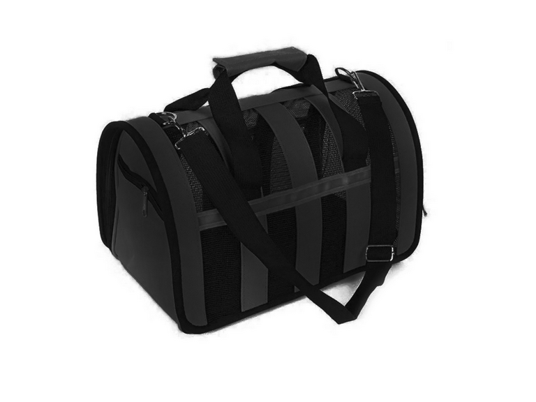 Bolso Transporte Mascotas Negro 34x24x23 cm