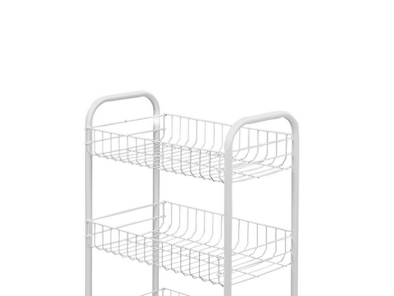 Organizador Cocina Metal Blanco Ruedas 61 x 27 cm