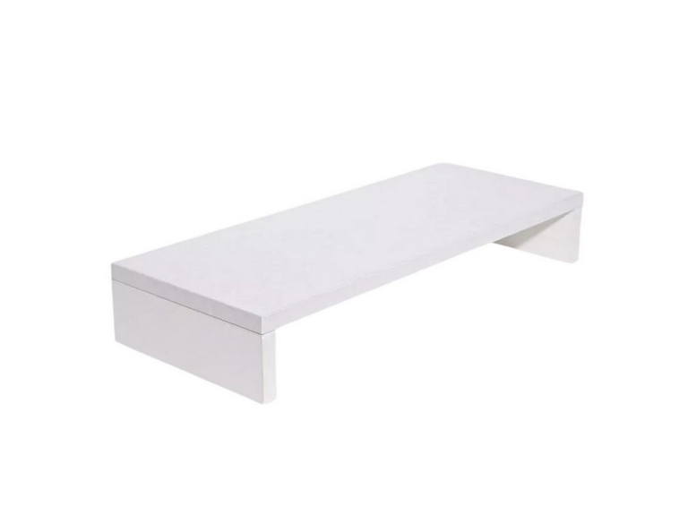 Organizador Escritorio Alzador Monitor Madera Blanco 49.8x8x20 cm