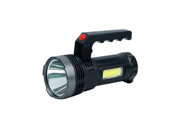 Linterna Solar 1 LED + 1 COB Recargable Indicador Carga