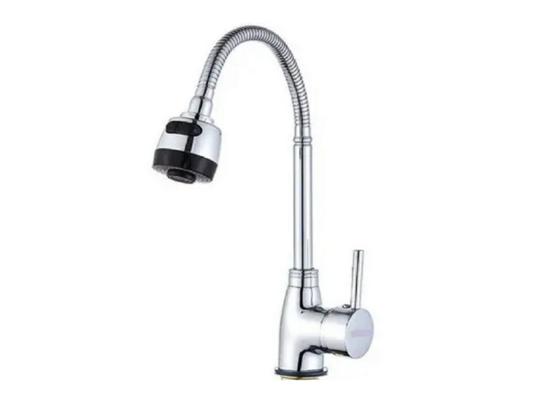 Llave Lavaplatos Monomando Cuello Flexible Difusor Agua