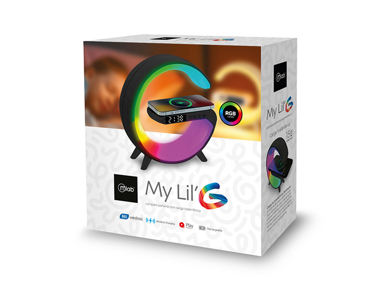 Parlante My Lil G 5 in 1 Cargador Inalambrico Black