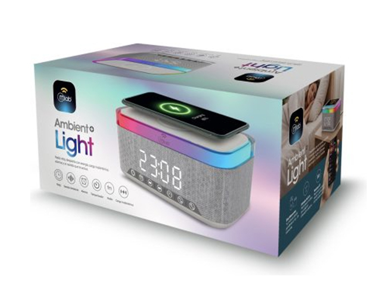 Parlante Radio Reloj Con Carga Inalámbrica