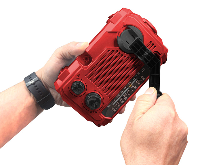 Radio Emergencia Dinamo Solar Linterna Red