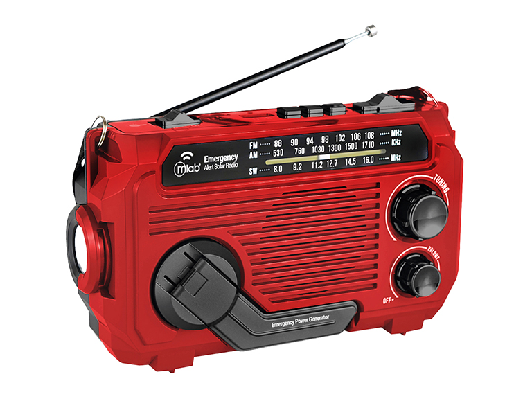 Radio Emergencia Dinamo Solar Linterna Red